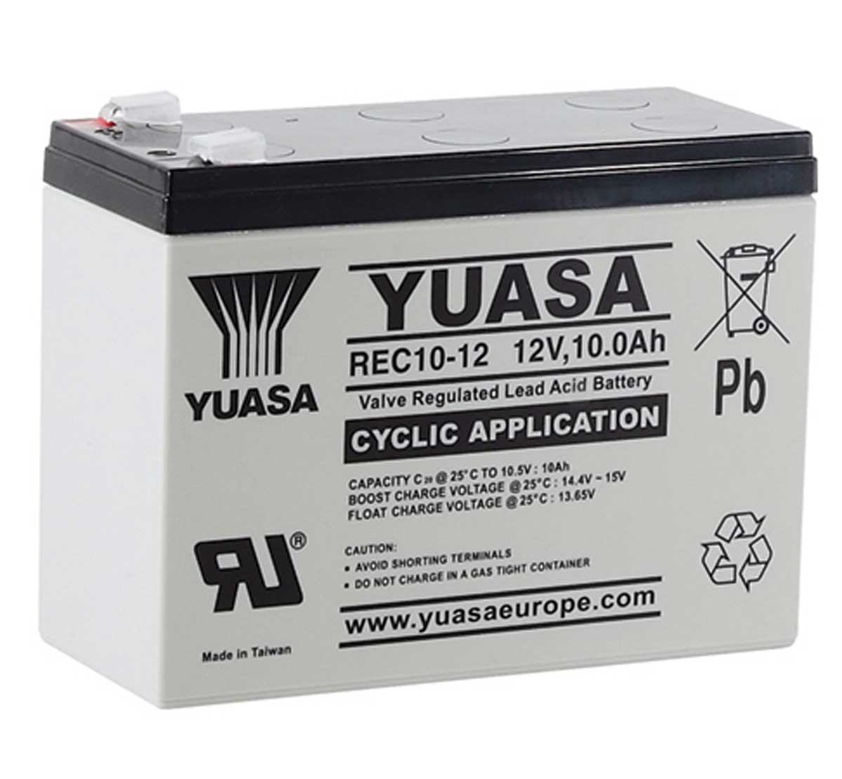 Yuasa REC1012 12V 10Ah Rechargeable Cyclic Battery MDS Battery